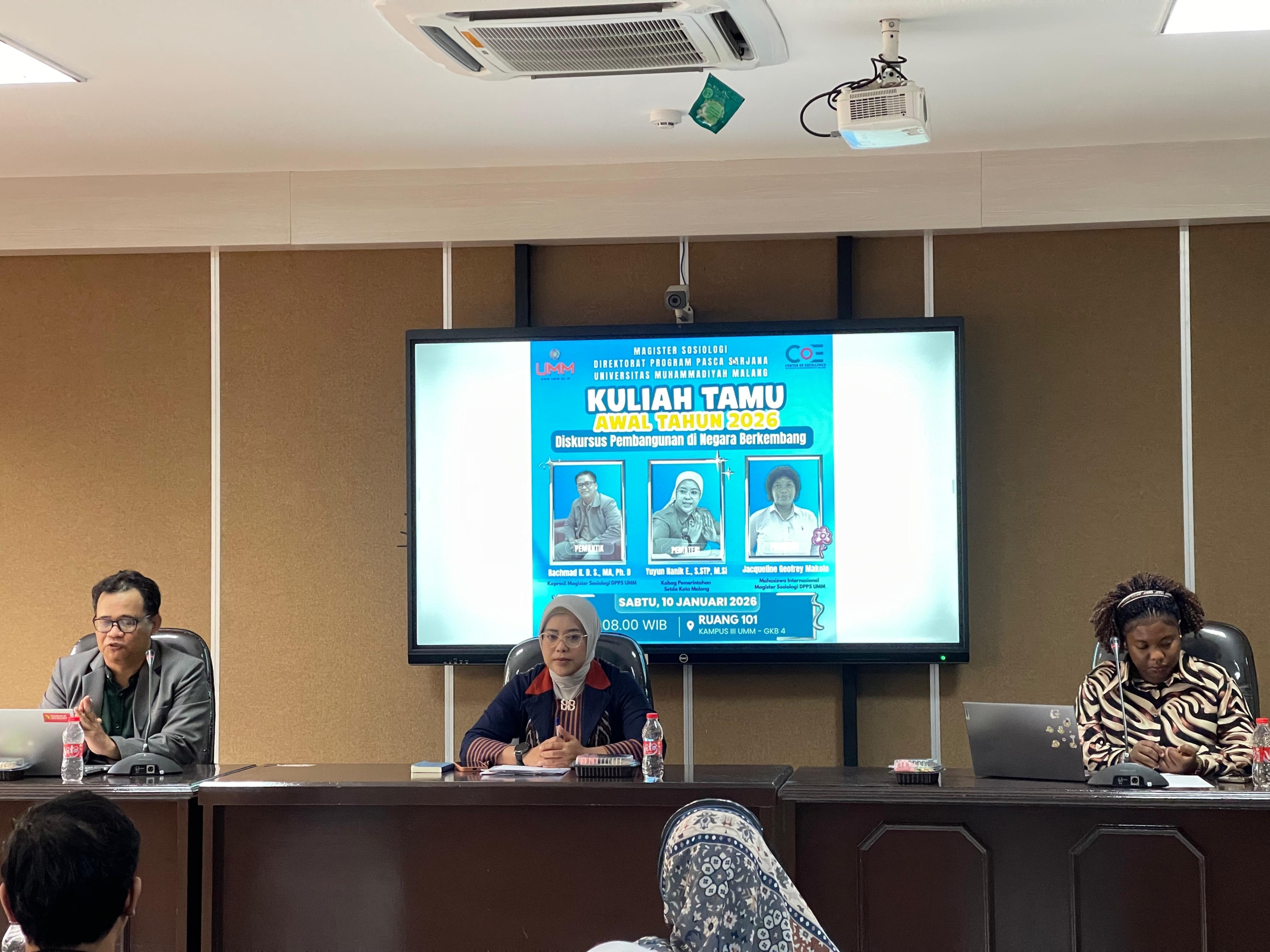 Lewat Kuliah Pakar, Magister Sosiologi UMM Malang Diskusikan Diskursus Pembangunan di Dunia Ketiga