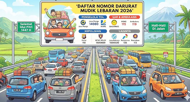 Catat Sekarang! Daftar Nomor Telepon Darurat Jalur Mudik Lebaran 2026